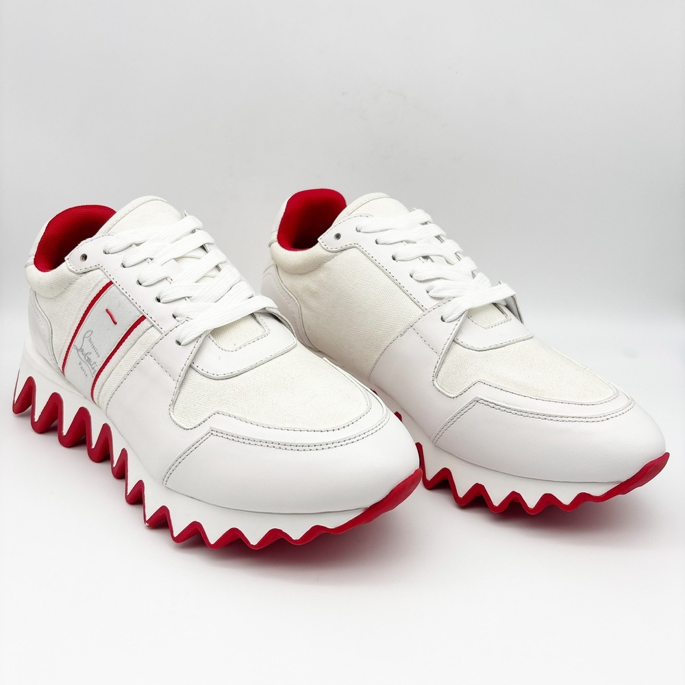 NWB Christian Louboutin Nastroshark Donna Sneakers in White Size 41 - Picture 4 of 16